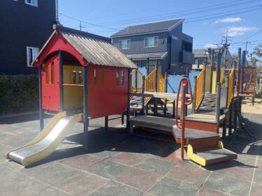 【早島町】小さい子どもが楽しく遊べる！ゾウさんの噴水と、かわいい幼児用複合遊具がある公園【ぞうさん広場】