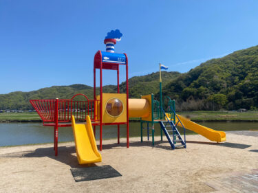 【岡山市東区】釣りをしながら公園遊び！川の生き物が豊富な千町川沿いにある通称『釣り公園』【千町川河川公園】