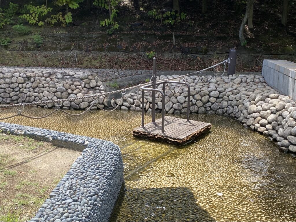 笠岡市】浅くて大きな水路には遊べる要素が盛りだくさん！ちびっこでも